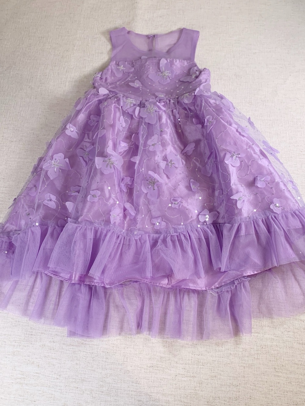 Rare Edition Girls Lavender‎ sleeveless butterfly Tulle Party Dress